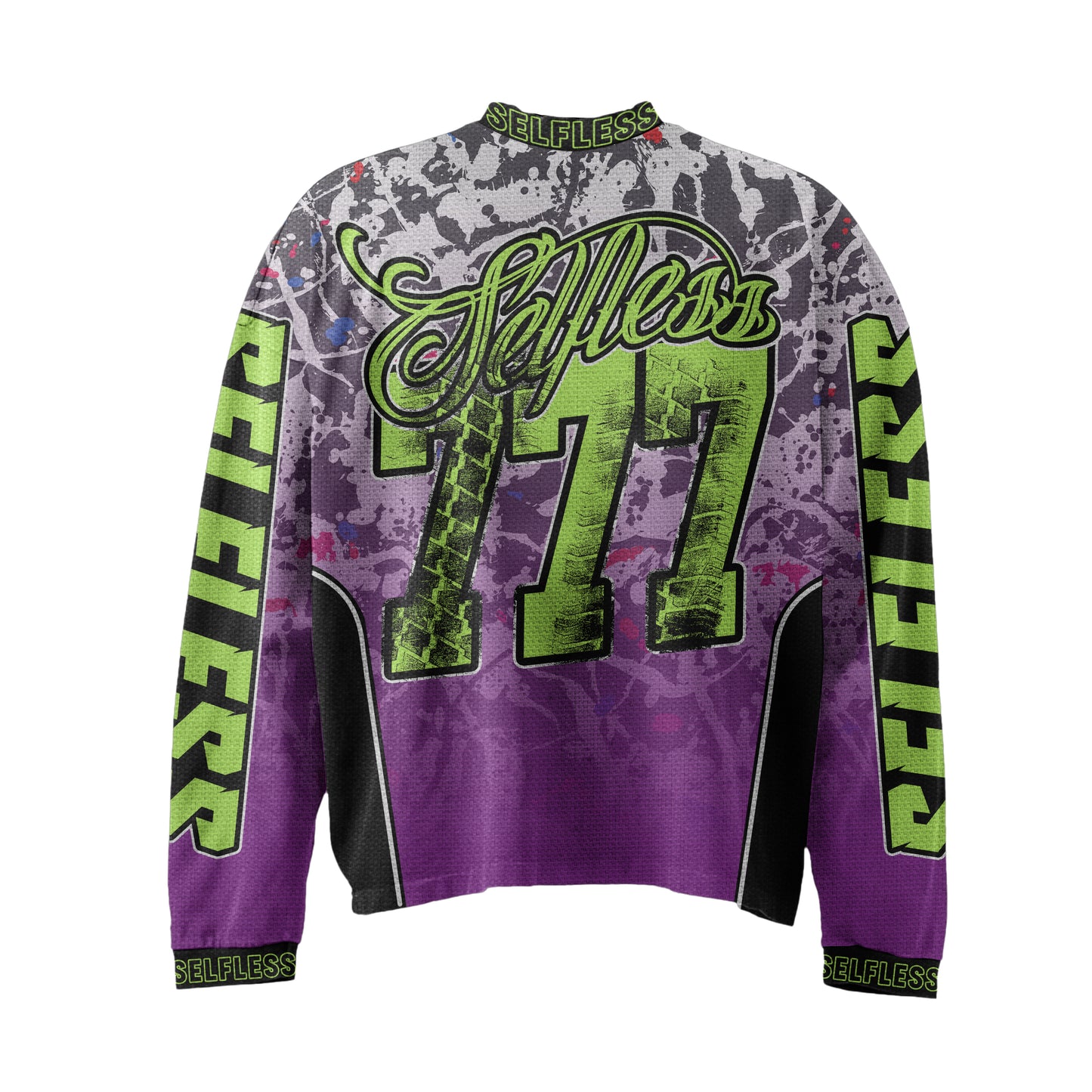 Purple/Neon Yellow Moto Jersey