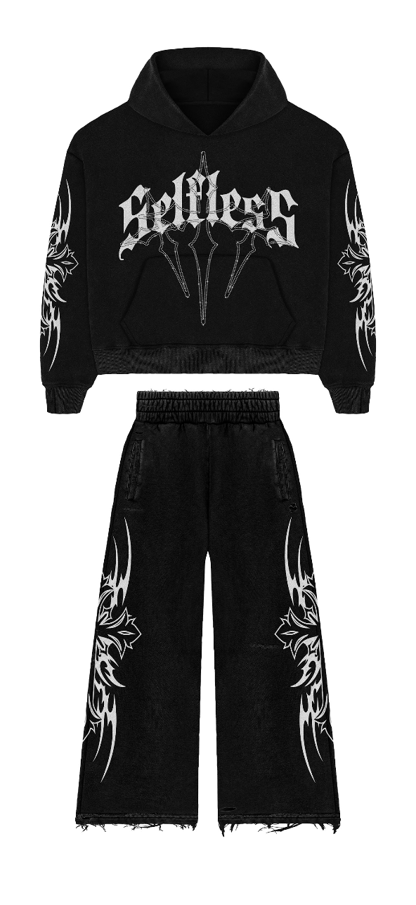 Black/white Tribal Cross Set